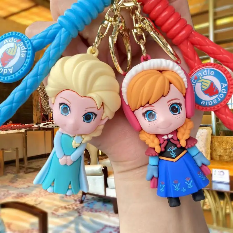 Frozen Cartoon Doll Keychain Cute Elsa Princess Bag Pendant Car Keychain Anime Keychain Keychain Pendant