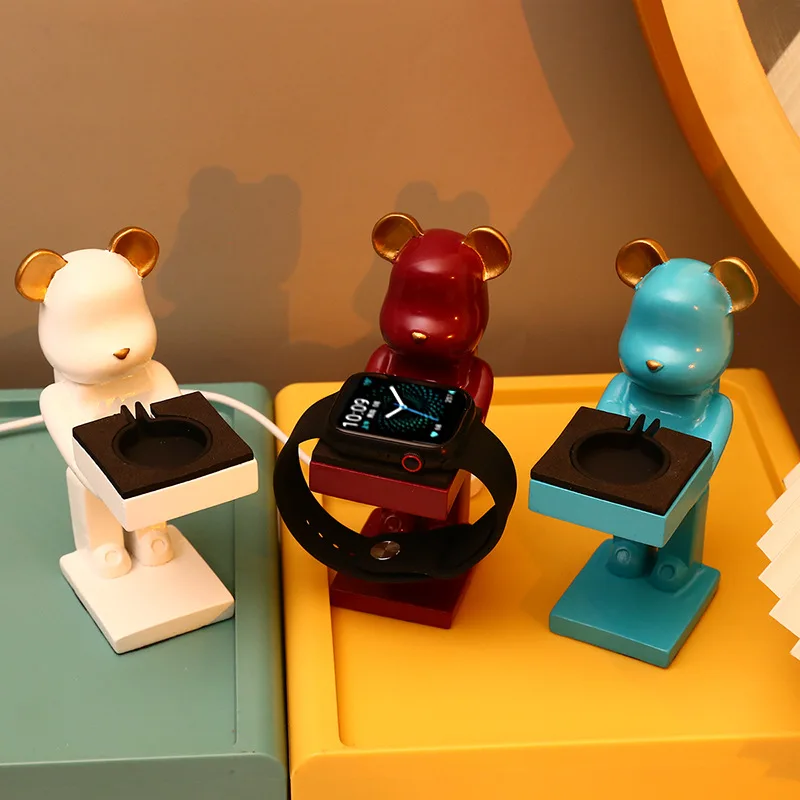 Creative Apple Watch Stand for Charging Bracket IWatch Base Table Watch Stand for Men Figurine Storage Rack Organizer Display