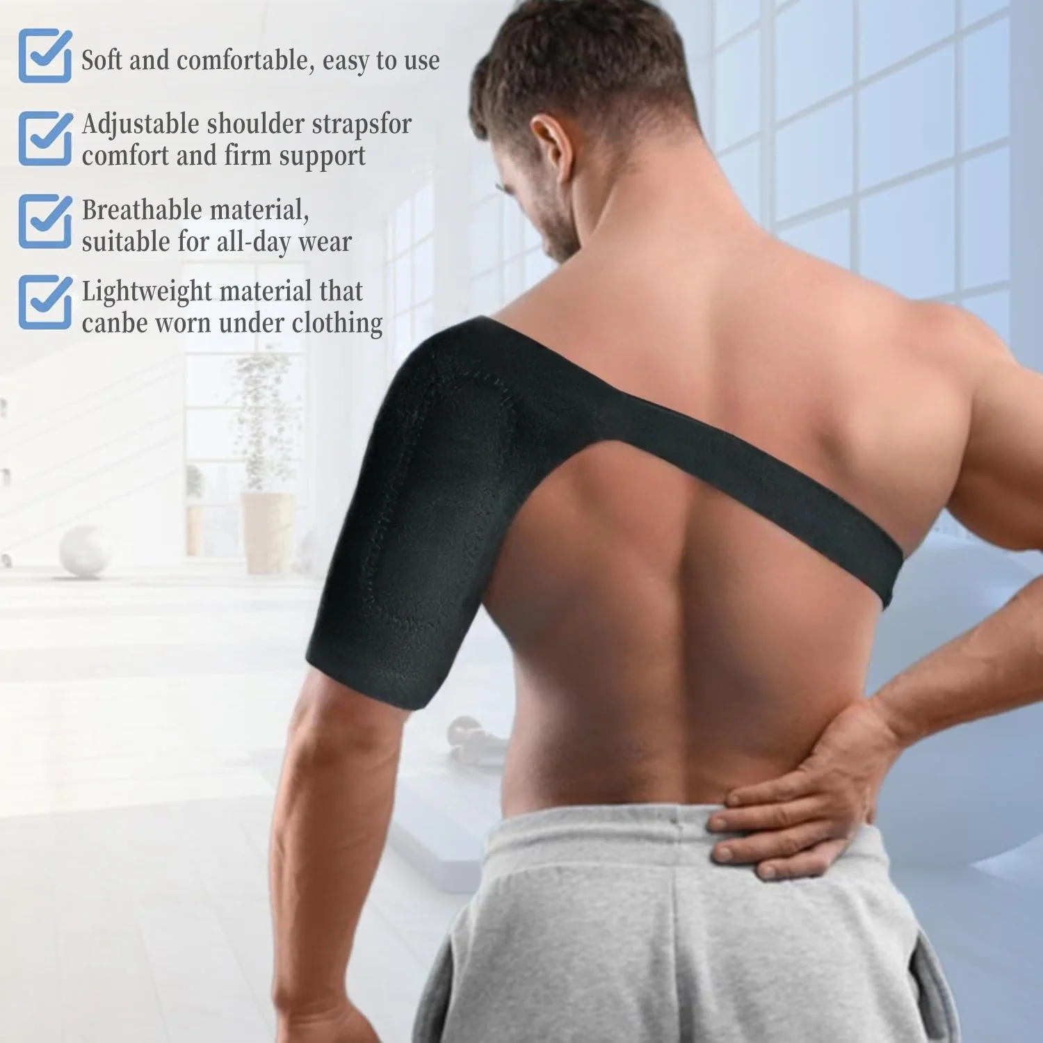 Shoulder pads for warmth and protection for men and women in winter, self-heating shoulder pads for cervical spine, sleeping, ho