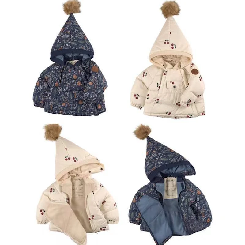 Kuling Brand Boy Winter Jacket Kids Down Coat Cotton Warm Hooded Infant