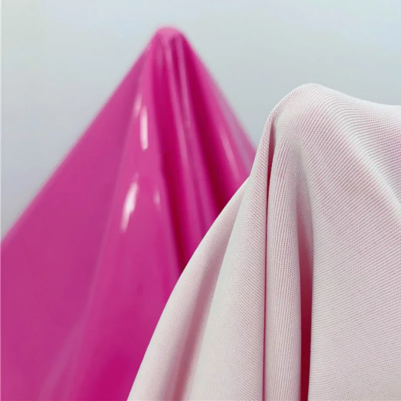 PU Fabric 50x140cm Shiny Glossy Stretch Mirror Faux Leather for Dress Upholstery