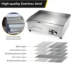 Commercial Electric Griddle 22'' Flat Top Grill Countertop Griddle 3000W 110V Stainless Steel Teppanyaki Grill Large Griddles fo 4