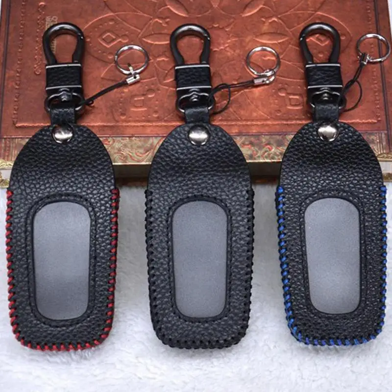 

Car Key Case Genuine Leather Multifunctional Automotive Key Fob Protector Reliable Hook Keychain Bag For Cars & SUVs Accessories