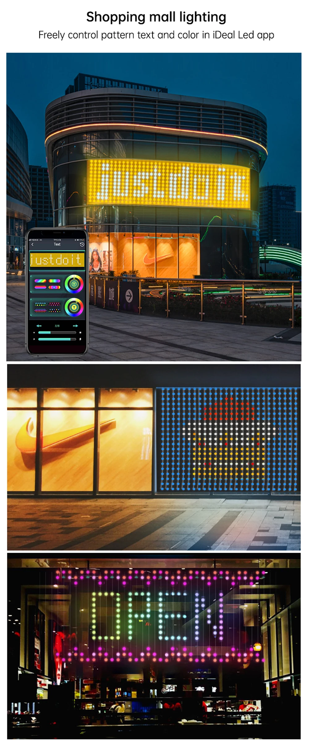 Smart RGB LED Curtain Lights with App Control 