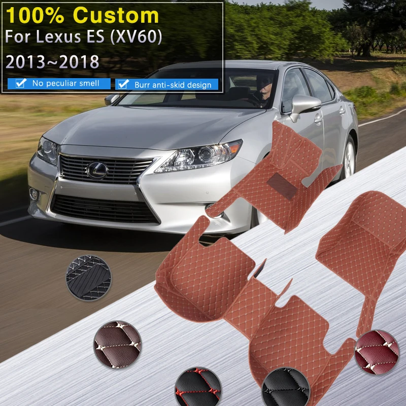 Автомобильные коврики для Lexus ES ES250 ES300h ES350 XV60 2013 ~ 2018 ковер роскошные кожаные