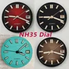 NH35 dial 30.5mm Nautilus dial Watch S dial green luminous dial Suitable for NH35 movement watch accessories Watch repair tool