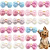 20pcs Small Dog Hair Bows Pet Dog Hair Accessories Bows Cat Bows with Rubber Bands for Small Dogs Yorkshire Hair Decorate 1