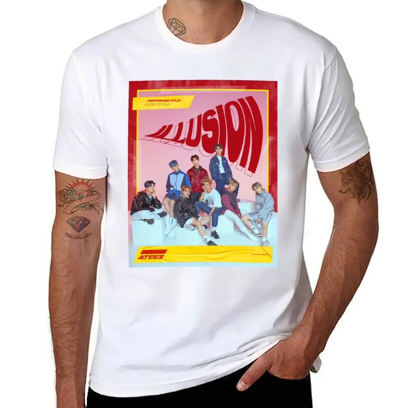 

ATEEZ ILLUSION T-Shirt sports fans quick-drying mens graphic t-shirts hip hop