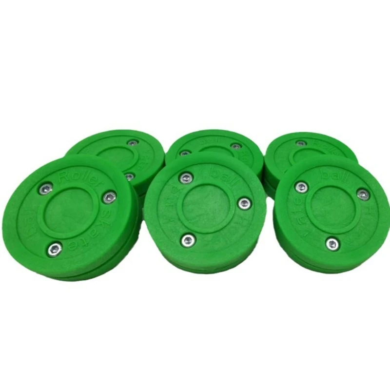 Green Biscuit Training Hockey Puck Plastic Training Puck Ice Hockey Puck for Street Hockey Training Accessory D5QD 4