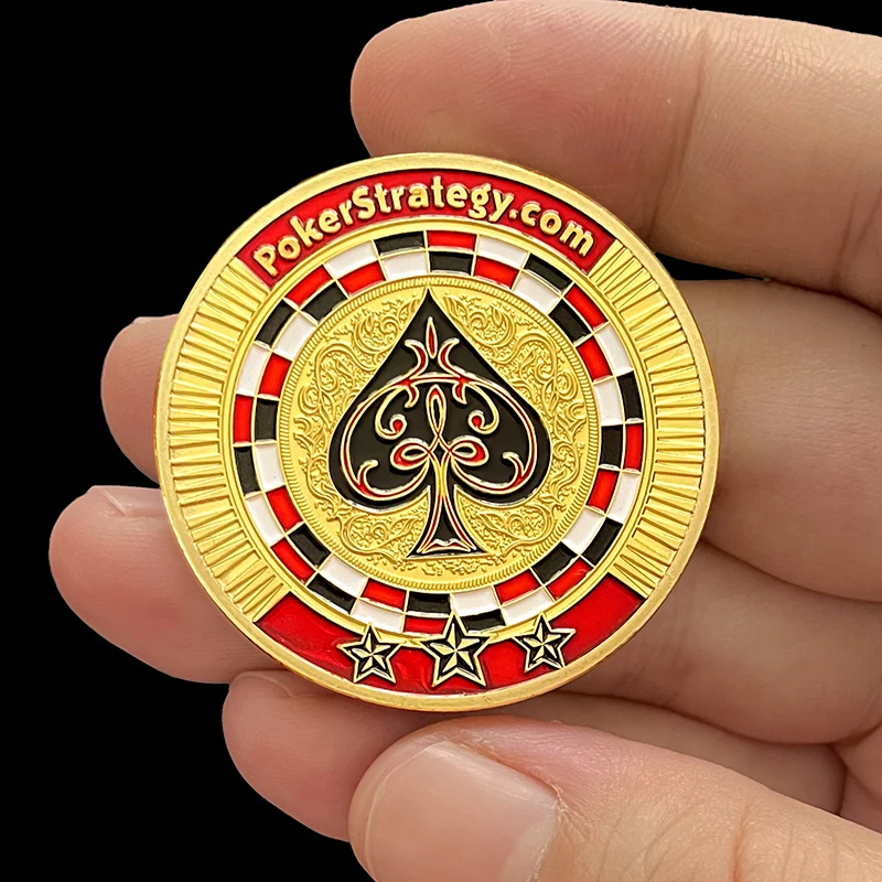 Las Vegas Poker Card Guard Monete Placcate In Oro, Monete Fortunate Per Giocare A Chip Di Metallo Piccola Collezione Regalo