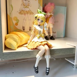 Vocaloid Hatsune Miku & Kagamine Rin Anime Figure - Orange Lemon Theme Desktop Decor Collectible (Packaged)