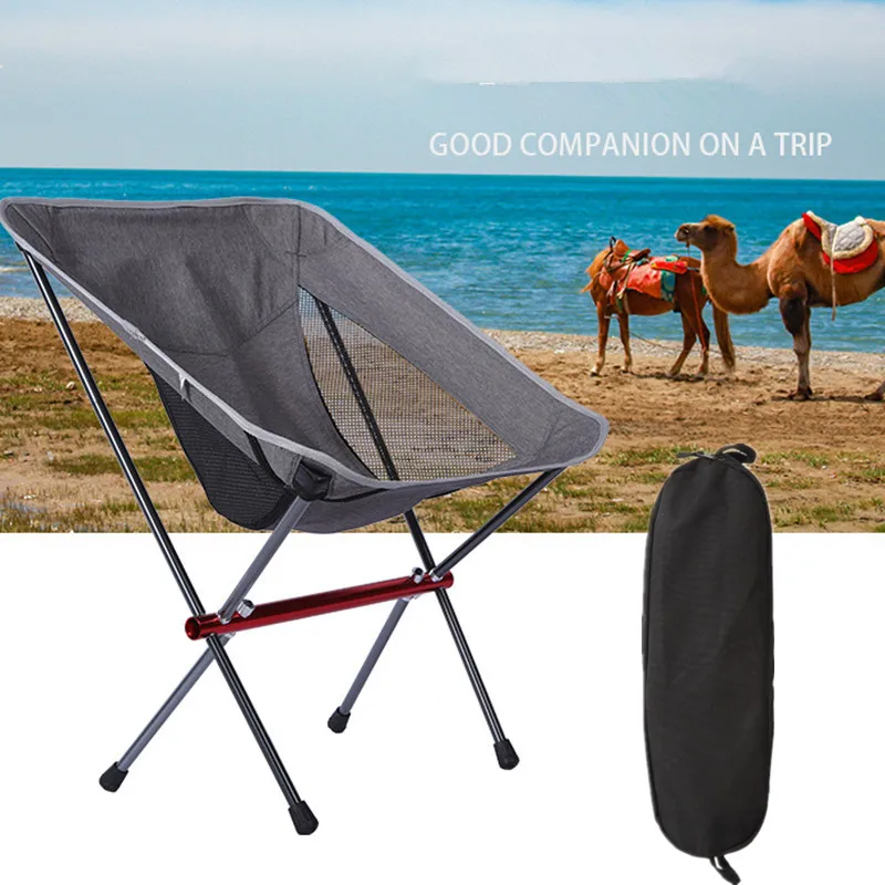 

Portable Folding Camping Moon Chair Outdoor Aluminum alloy Beach Chair Strong Foot Stool For Travel Picnic Fishing Chairs stools