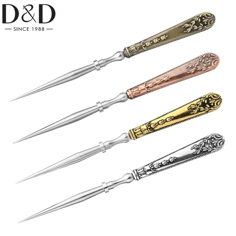 

1Pcs Vintage Leather Punch Hole Awl DIY Leather Retro Round Hole Hand Stitch Tool Sewing Repair Tools Accessories