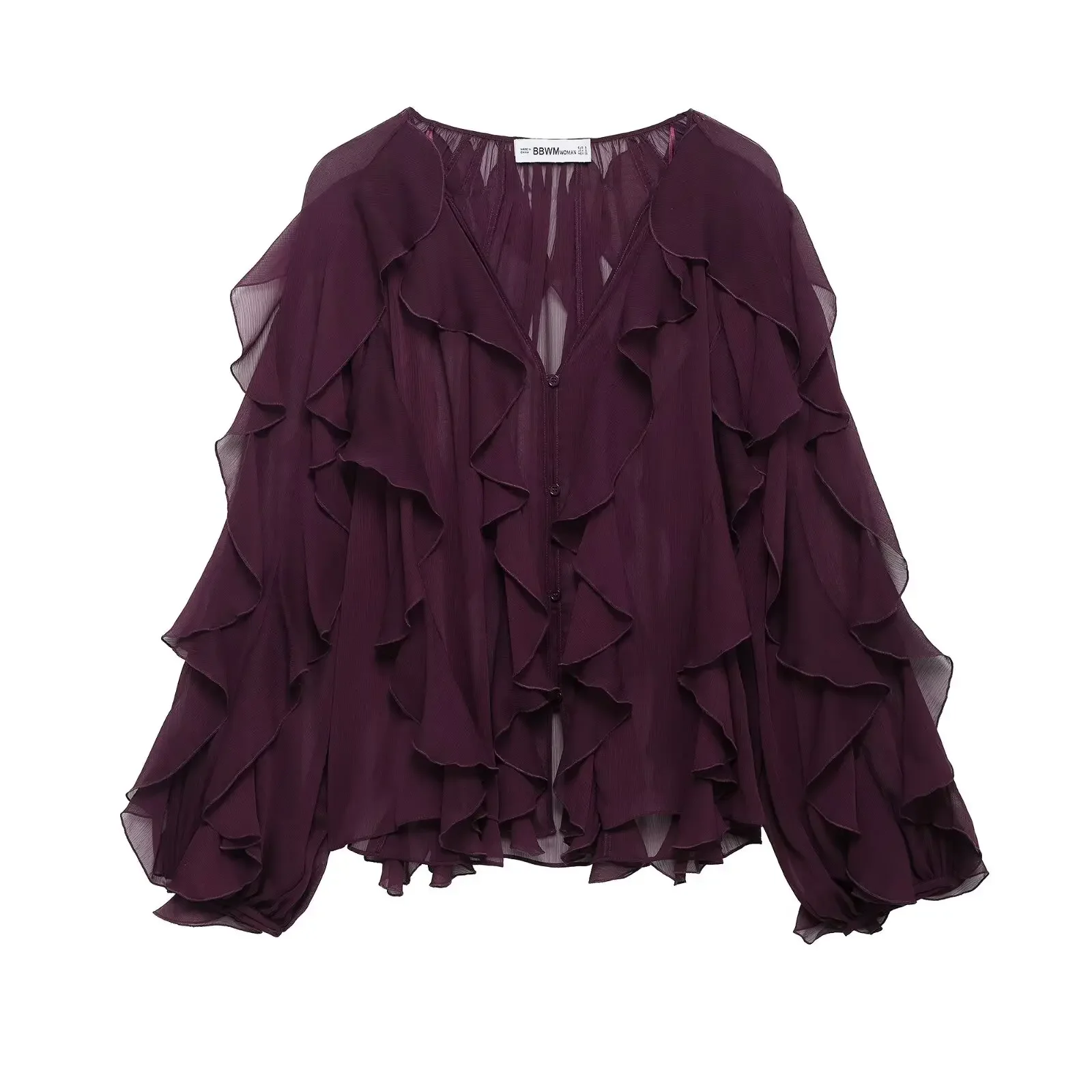 Eugenia® | Half-sleeved blouse with a round neckline and pearl detail main image 0