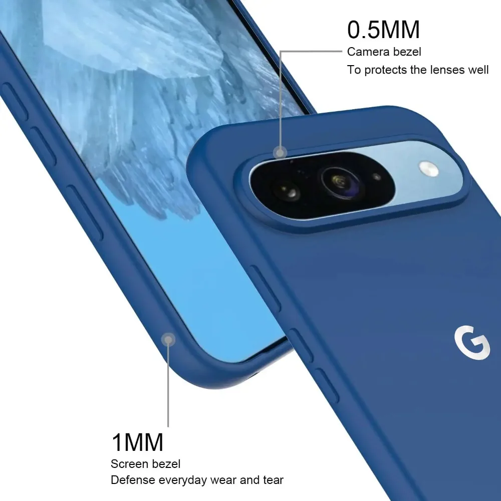 Elegant Matte Liquid Silicone Shockproof Case - Solid Color Slim Protective Cover