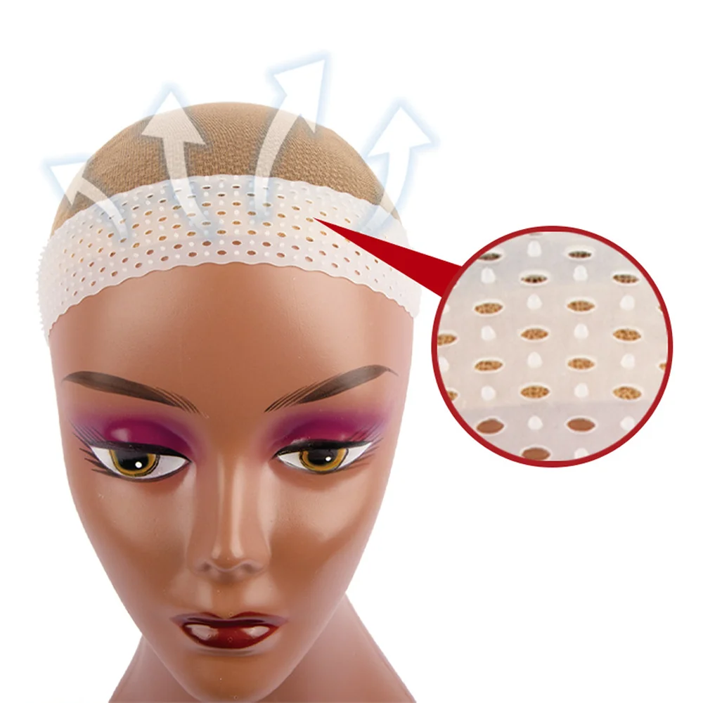 2 Fasce Antiscivolo Per Parrucche - In Silicone Trasparente, Regolabili, Per Donna E Uomo - Foto 2