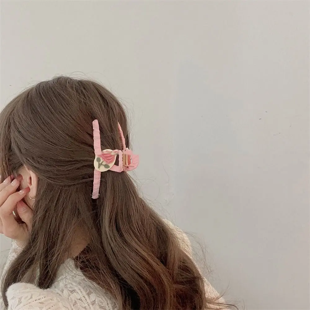 

Crab Clip Ponytail Holder Headwear Pearl Bow Hair Clips Rose Flower Hair Claw Hair Accessories Korean Style Hair Clip