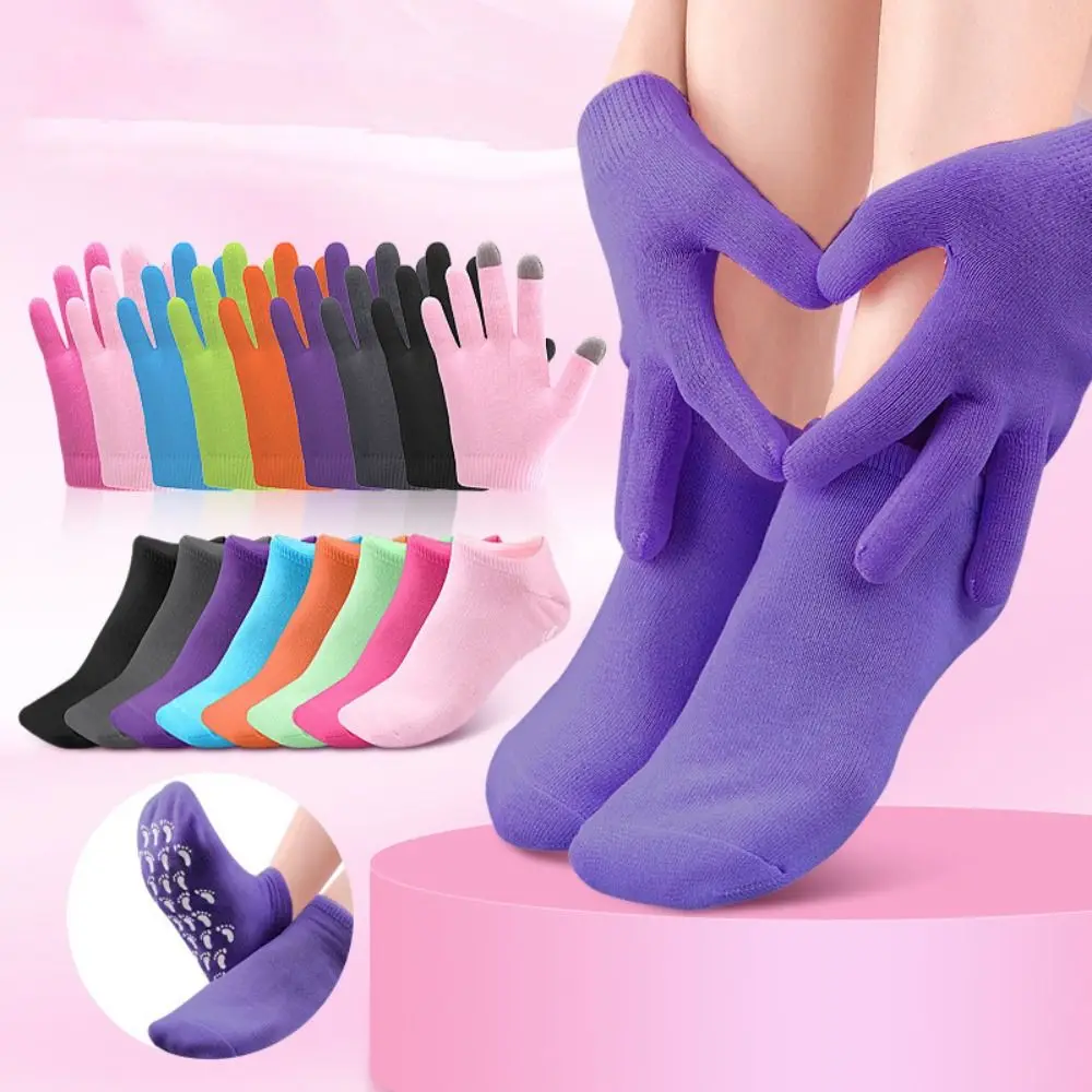 

Feet Care Socks Foot Care Socks for Repairing Cracked Soft Silicone Cotton Silicone Socks Spa Home Anti Cracking