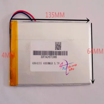 best battery brand 1PCS Tablet PC battery 4064135 3.7v 4000AMH 4065135 3565135 polymer battery Liter energy battery