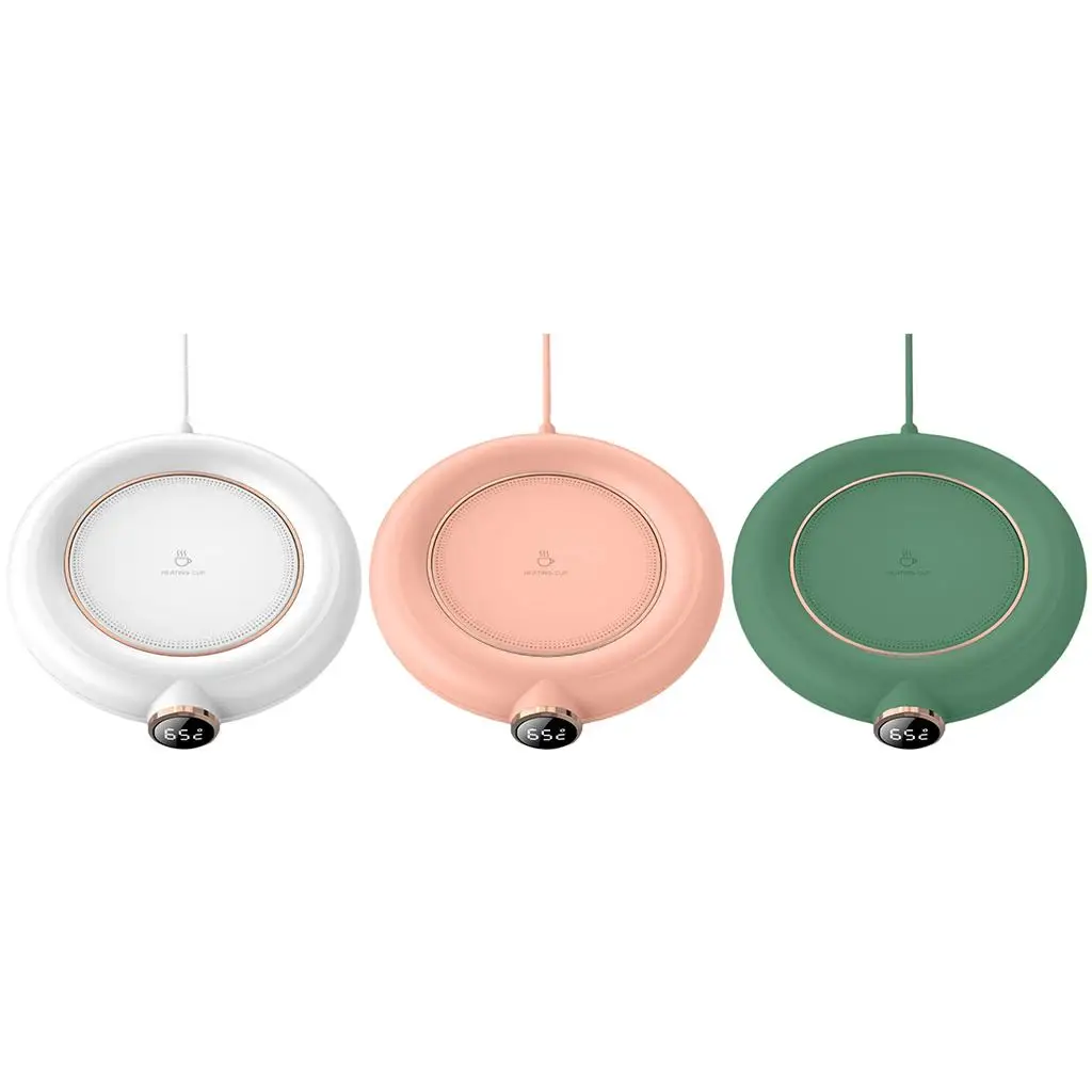 USB Coffee Mug Warmer for Desk Office Coaster Cup Warmer 3 Modes LED Display for Coffee Milk Tea Keep Drink Warm 2