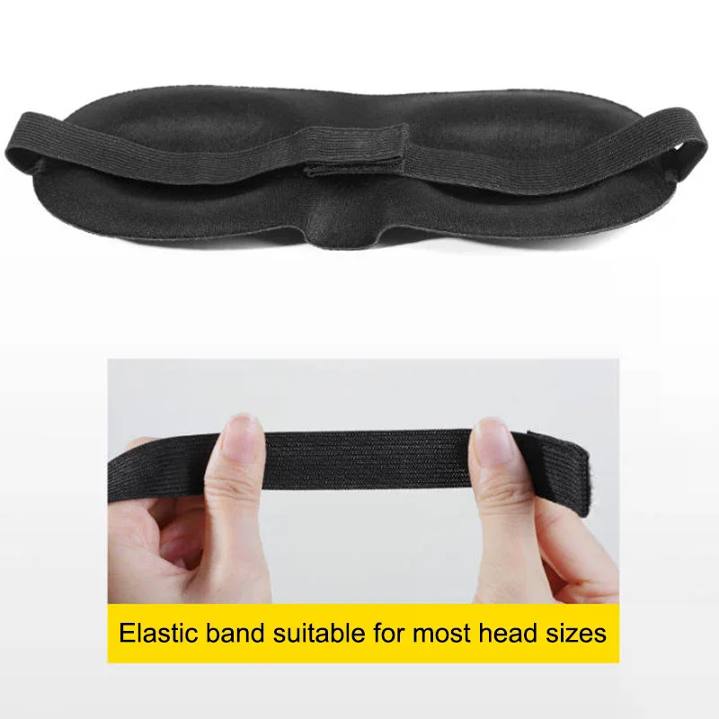 Ultra-Comfort 3D Memory Foam Sleep Mask - Light-Blocking Eye Cover with Ear Protection for Travel and Relaxation