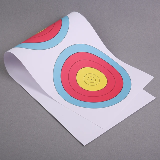 25pcs cibles de tir à l'arc, 10 anneaux 16 x 16 pouces papier tir à l'arc  cibles cibles papier tir à l'arc standard pour la pratique de la cible