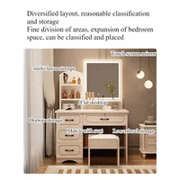 dressing table Small apartment with mirror storage storage makeup integrated table Modern simple European masterbedroomdressing 4