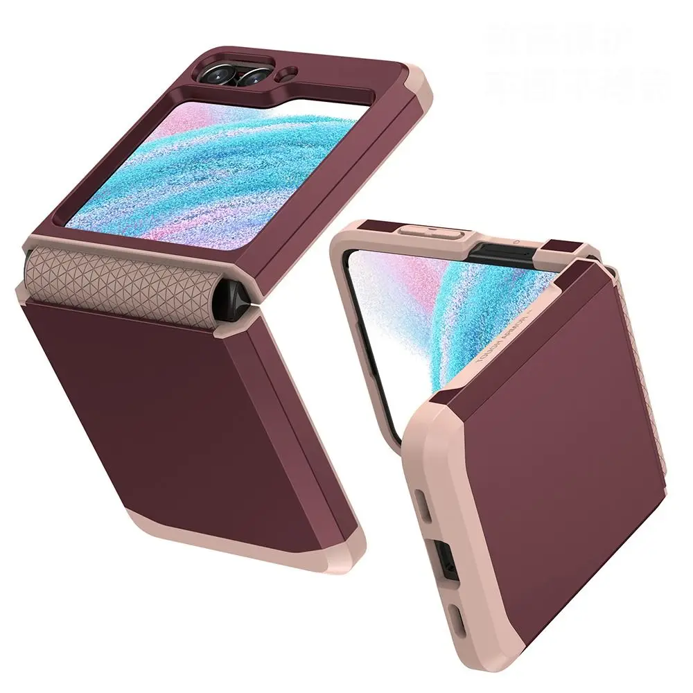 Z flip 3/4/5 fall für samsung galaxy z flip4 z flip3 scharniers chutz panzerung stoßfest schützende handy hülle abdeckung z flip – Detail 15