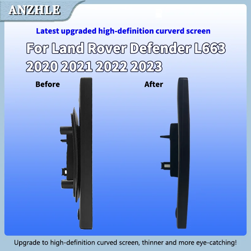 Pantalla curva de 13,1 pulgadas para Land Rover Defender 90/110/130 L663 2020-2024, pantalla de unidad principal totalmente táctil, conserva los sistemas OEM 4