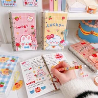 2022 Cute Cartoon Kawaii Bunny Notebook Mini Three hole Loose leaf Book Storage Cute Cartoon Girl