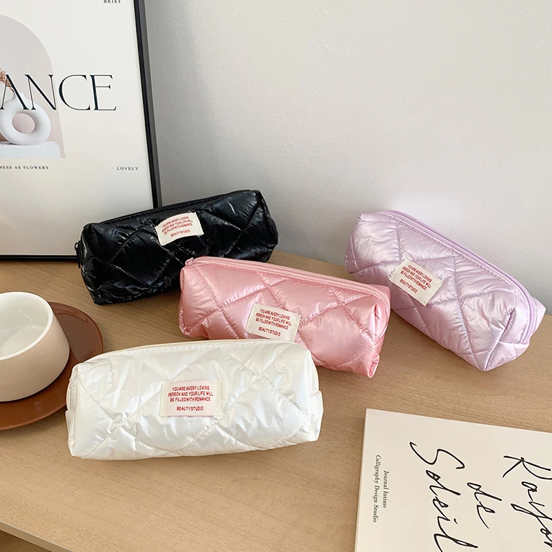 마름모 광택 클러치 화장품 가방, 대용량 메이크업 키트, 휴대용 여행 세면 용품, 스킨 케어 정리함 파우치, 새로운 패션