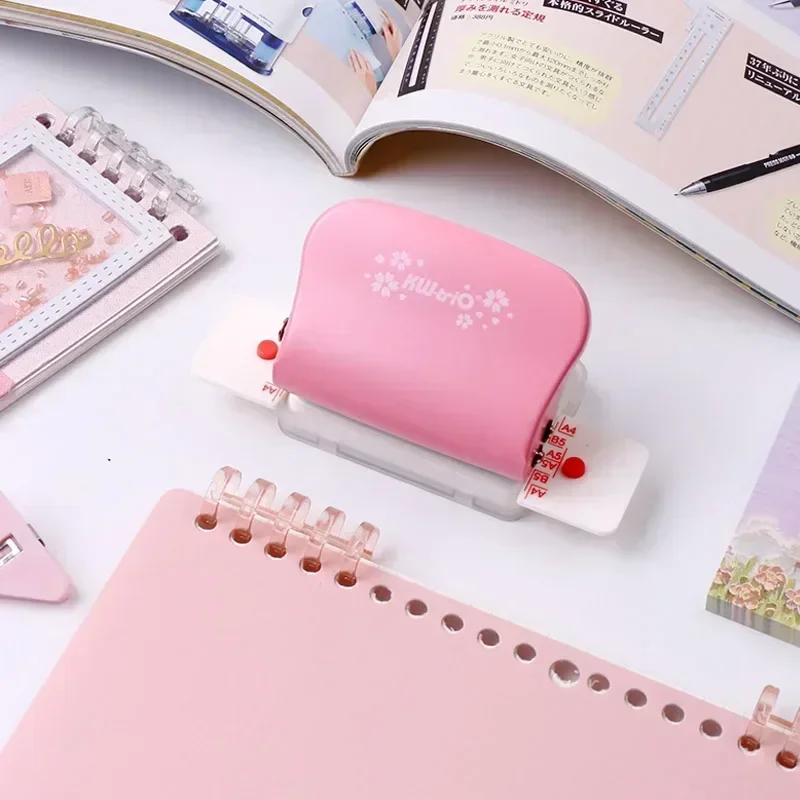 Paper Punch 6-Hole Paper Punch Handheld Metal Hole Puncher Capacity 6mm for A4 A5 B5 for Notebook Scrapbook Diary Binding