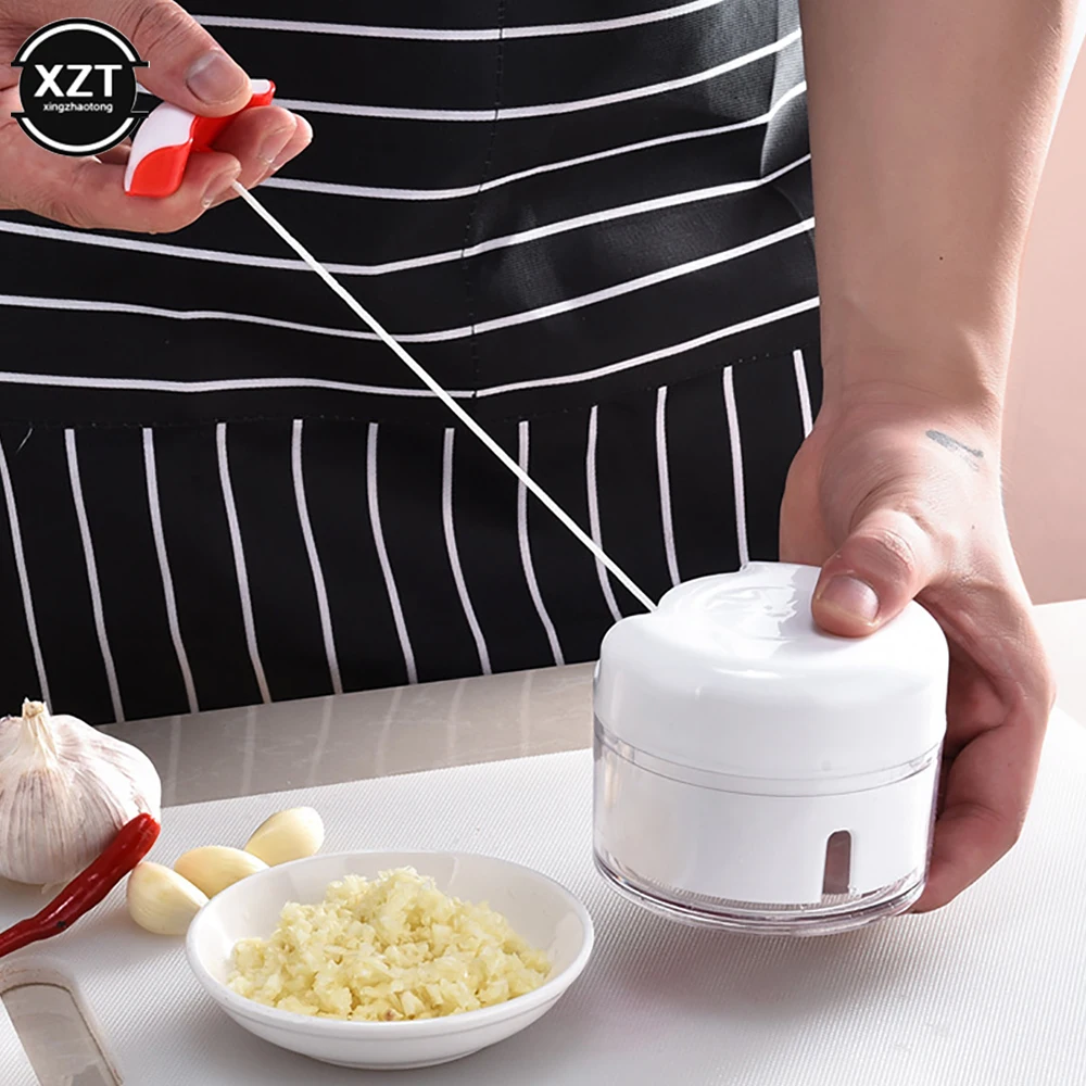 Mini Food Mixers Multifunctional Garlic Grinder Vegetable Cutting Meat Grinder Household Kitchen Manual Garlic Press Accessories