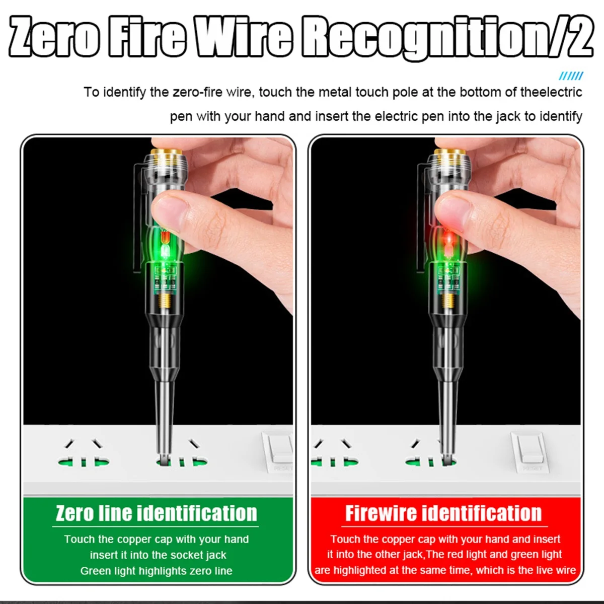 4PC 지능형 유도 전압 펜 24-250V 회로 테스터 전기 스크루드라이버 표시기..