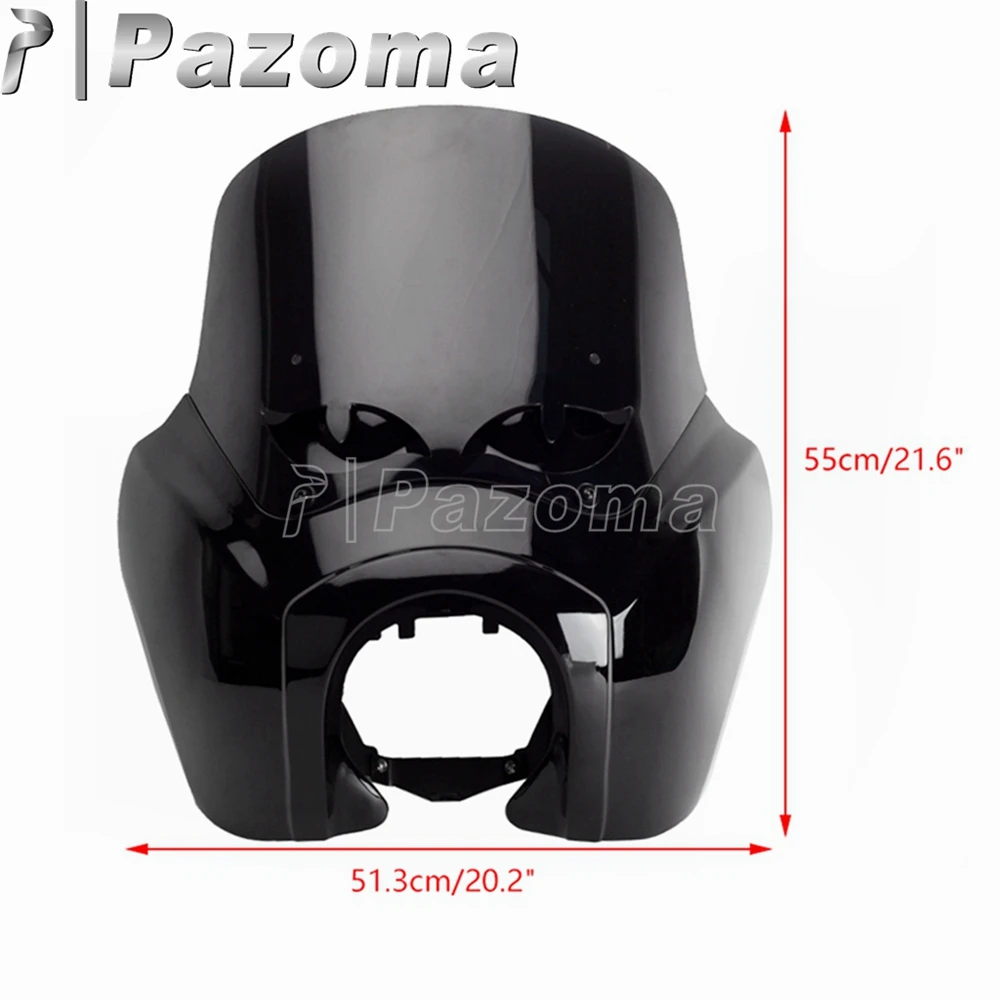 Club Style Headlight Cowl Fairing Windshield For Harley Softail Street Bob FXBB 114 FXBBS Low Rider FXLR Standard FXST -