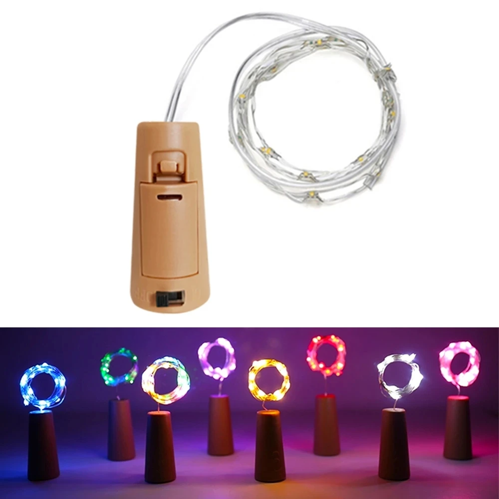 

1/3/5/10/20Pieces Bar LED String Lights Festive Decoration Garland Wine Bottle Fairy Lights Christmas Copper Wire String Lights