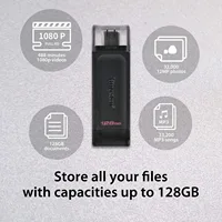 Kingston DataTraveler 70 USB-C Flash Drive, USB 3.2 Gen 1, Portable & Lightweight, DT70/64GB 128GB 256GB 4