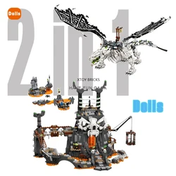Blocs de construction, briques de bricolage compatibles avec 71721 71722 jouets pour enfants, figurine, dongle et Dragon, crâne, magicien 