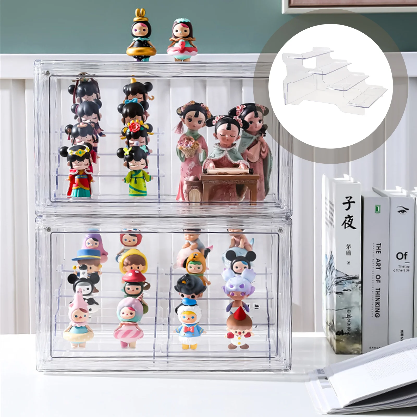 

Nail Polish Holder Ladder Display Rack Detachable Shelf Acrylic Four-tier Storage Car Model Stand