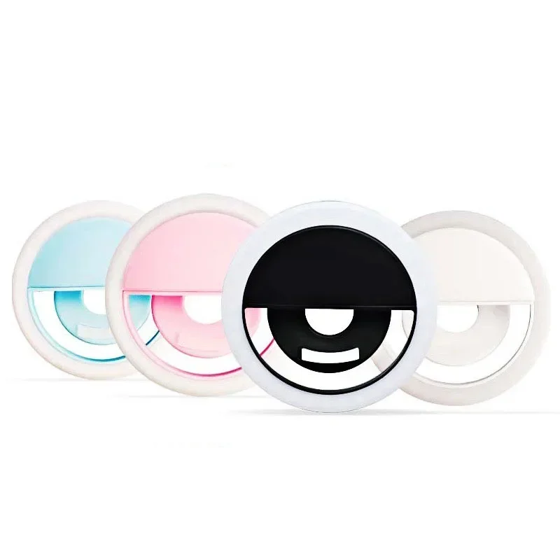 

ABLY Clip-on Selfie Ring Light with 36 LED 3 Level Adjustable Brightness Portable Rechargeable Selfie Fill Ring Light