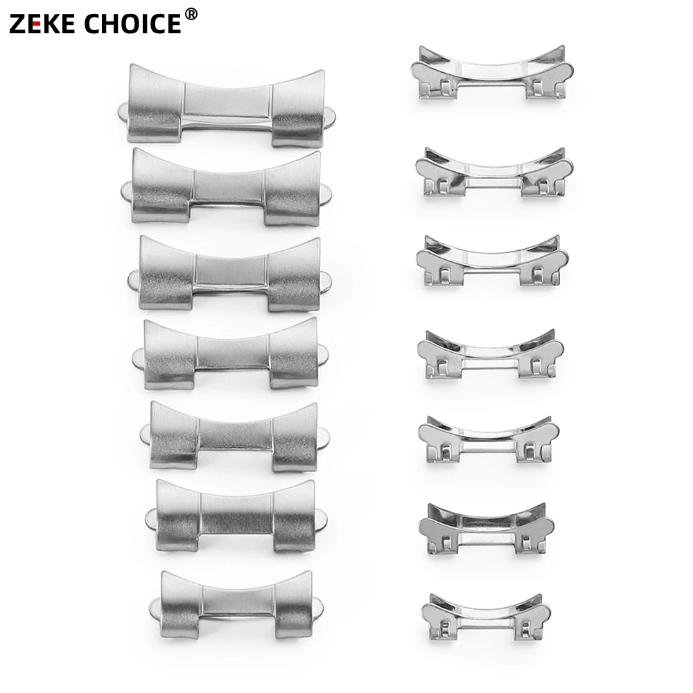 Stainless Steel Bracelet Connectors with Curved End Link Band Adapter