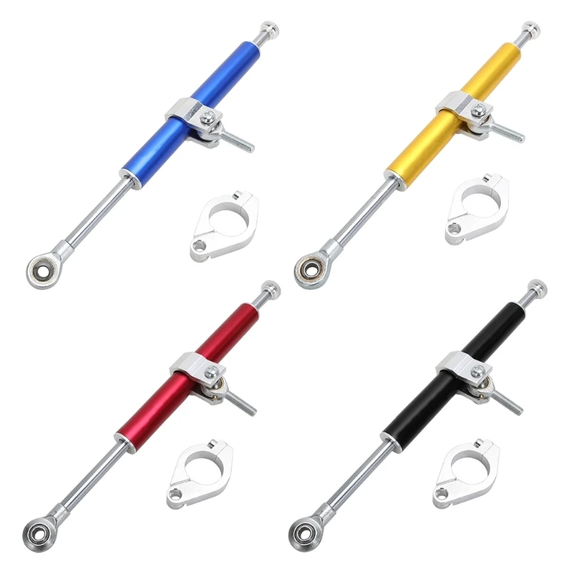 Amortisseur De Direction Pour MT-09, Tracer 900, Tracer 900GT - Stabilisateur Réglable Avec Support De Montage CNC - Accessoires (Couleur : Blue Bracket