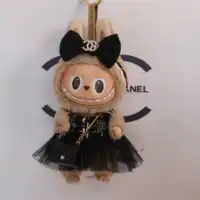 17cm Labubu Doll Clothes Advanced luxury design customization Heartbeat Macaron Labubu Doll Clothes Changing Light clothes sex 1