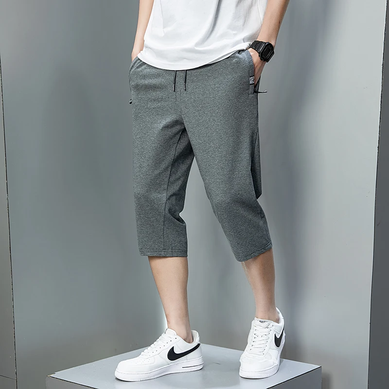 Adult Casual Sweatpants Men Casual Pants Fitness Men Sport Outdoor Shorts Black Jogger Track Shorts