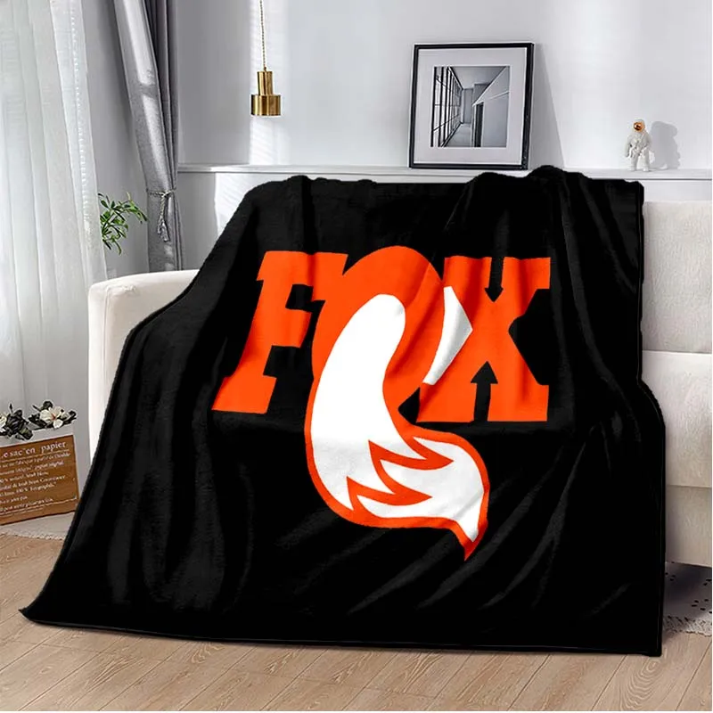 

Теплое Мягкое плюшевое одеяло Fox Racing, покрывало для дивана, подходит для гостиной, спальни, теплое одеяло