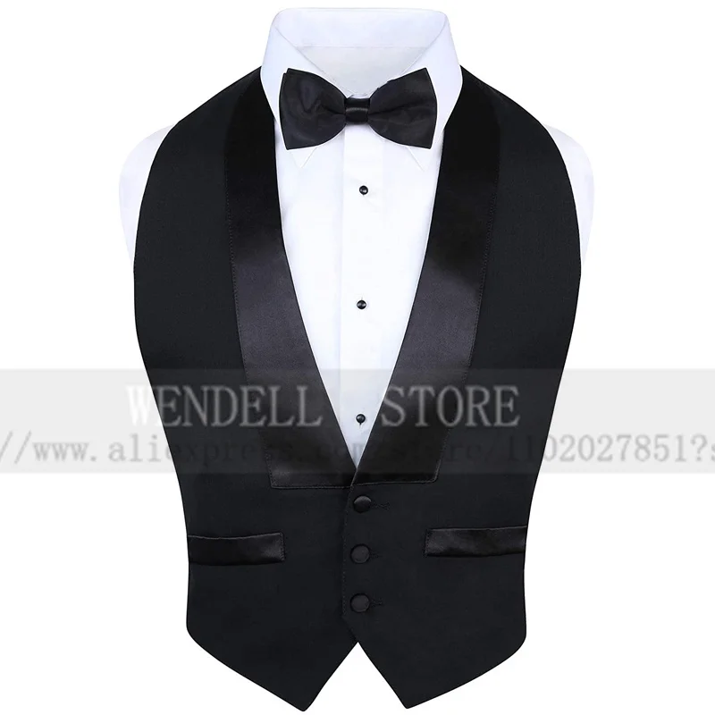Men's Vest Gentleman Elegant Lapel Formal Classic Business Groomsmen Wedding Custom Sleeveless Vest