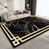European Style Luxury Gold Living Room Carpet Generous Abstract Texture Parlor Large Area Rug Washable Lounge Coffee Tables Mat 3
