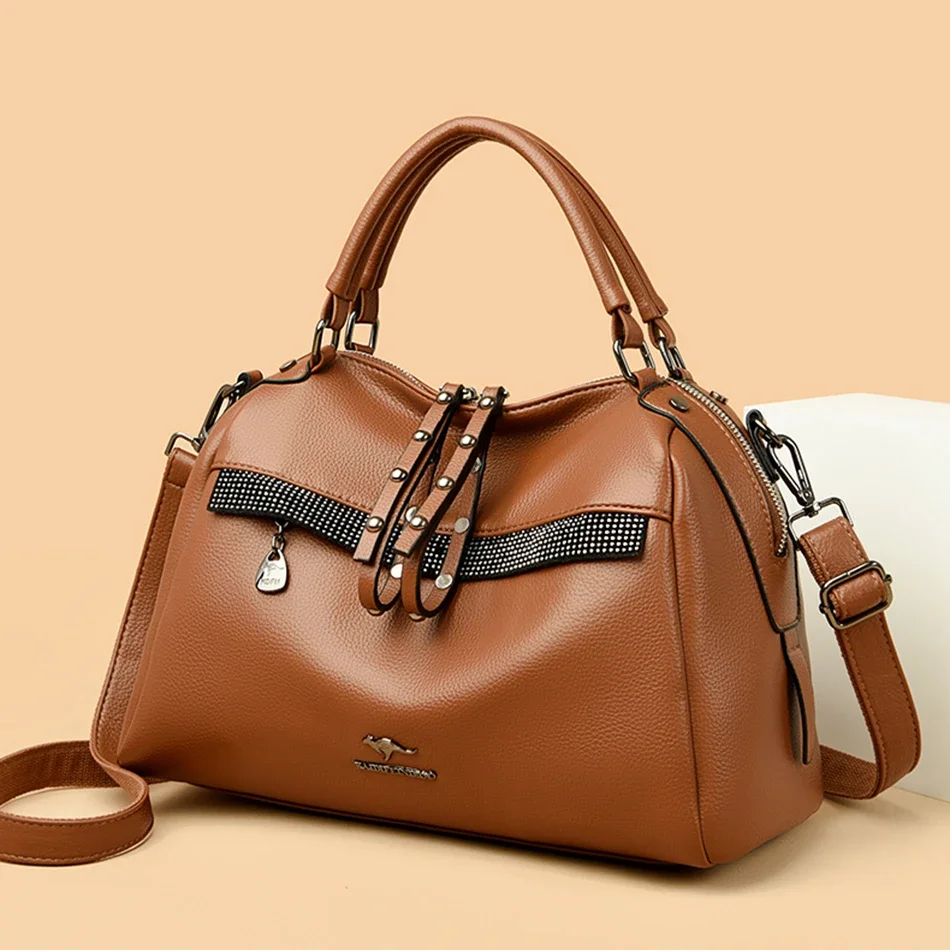 

Высококачественные сумки через плечо из мягкой кожи для женщин, модные повседневные дамские сумочки, сумки-мессенджеры, роскошные дизайнерские тоуты