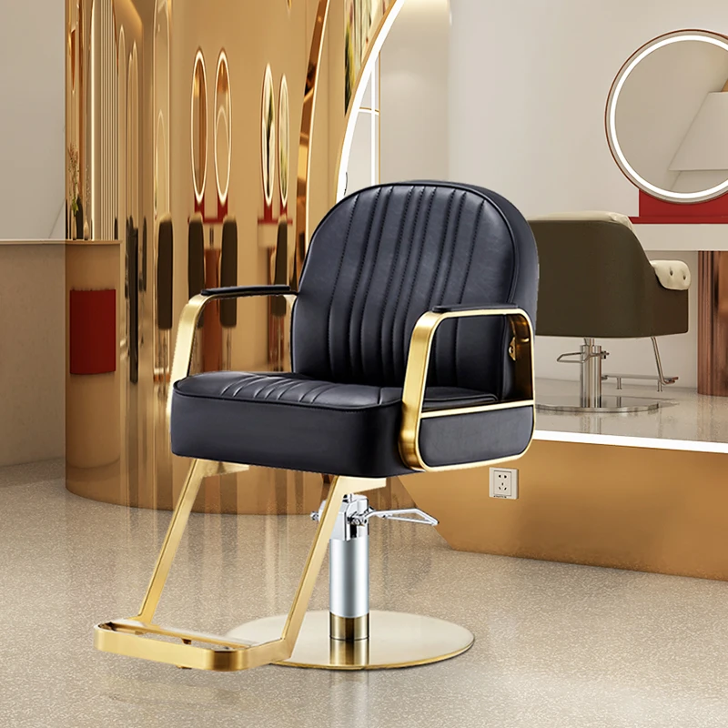 

Simplicity Hairdressing Barber Chairs Lifting And Lowering Hair Salon Hot Dyeing Barber Chairs Chaise Coiffeuse Furniture QF50BC