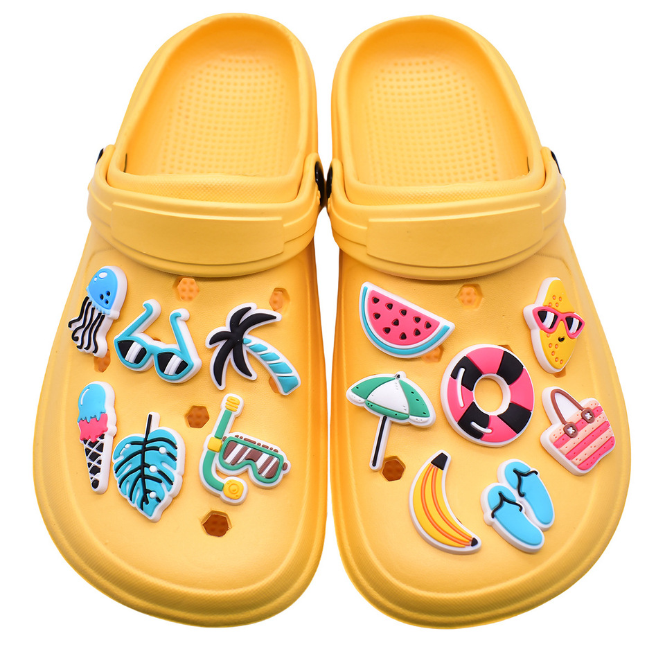 1Pcs Shoes Charms for Crocs  Accessories Starfish Watermelon Decoration Jeans Women Clogs Buckle Kids Men Badges Boy Girl Gift